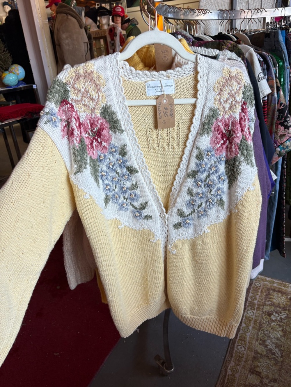 Vintage yellow grandma sweater